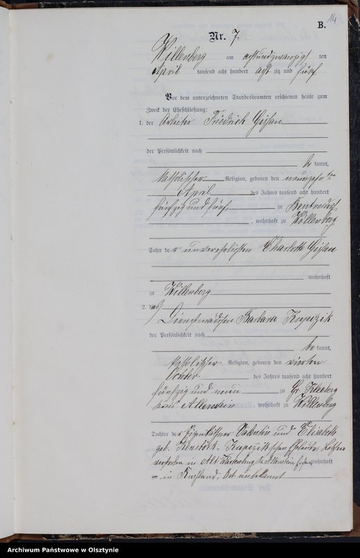 image.from.unit.number "Heiraths-Neben-Register Nr 1 - 23"