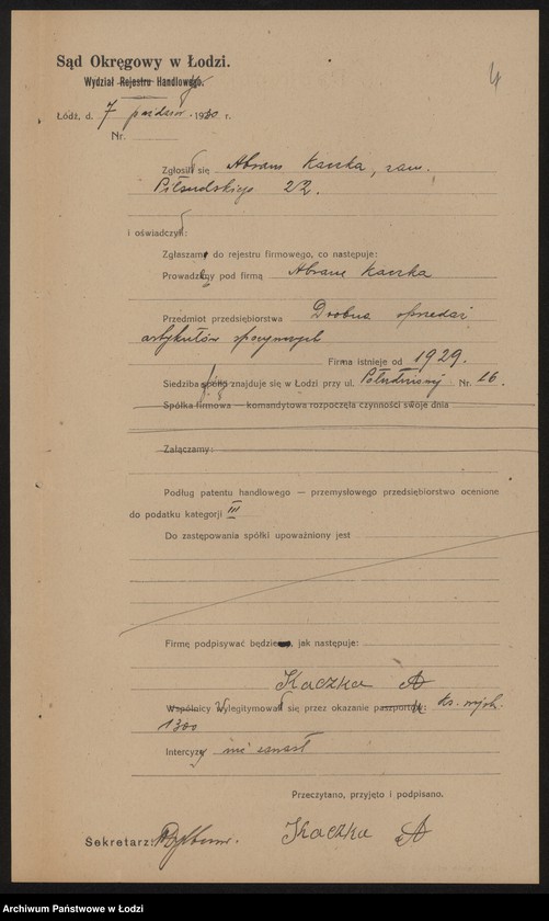 Obraz 6 z jednostki "Abram Kaczka- drobna sprzedaż artykułów spożywczych"