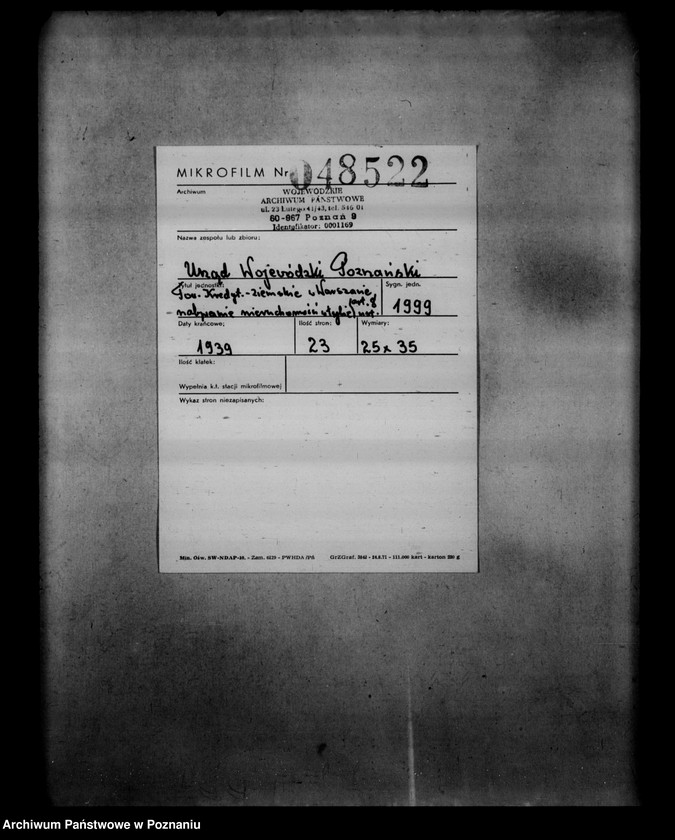 Obraz 2 z jednostki "Towarzystwo Kredytowo-Ziemskie w Warszawie, nabywanie nieruchomości w trybie art. 8 ust. O wykonaniu reformy rolnej"