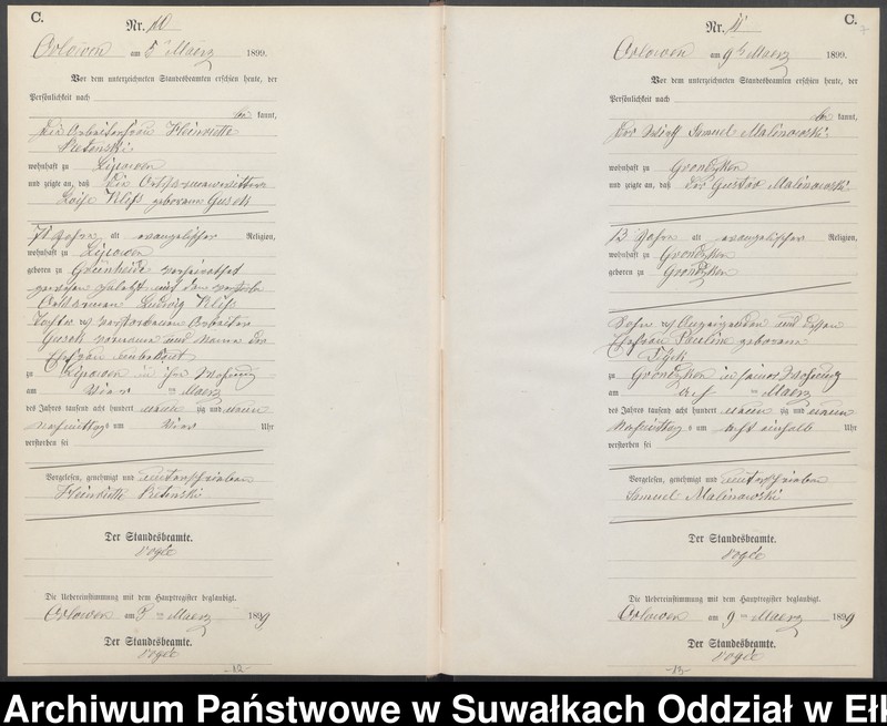 image.from.unit.number "Sterbe-Neben-Register des Preussischen Standes-Amtes Orlowen Kreis Loetzen"