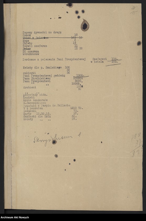 image.from.unit.number "Wydatki Prezydenta Ministrów w okresie pobytu w Paryżu. Rachunki, pokwitowania"