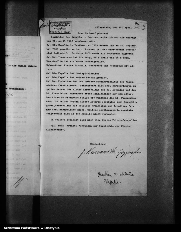 image.from.unit.number "Deuthen, katholische Kapelle"