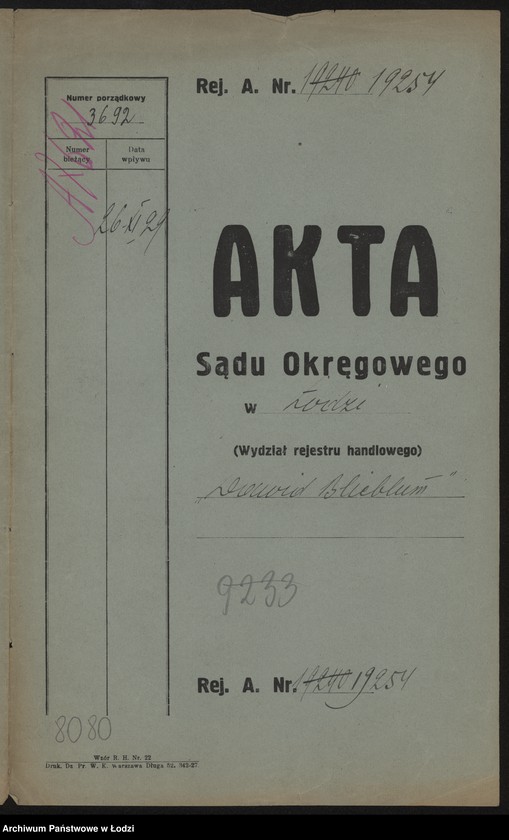 Obraz 2 z jednostki "Dawid Blicblum – sprzedaż wyrobów zegarmistrzowskich i zegarów metalowych"