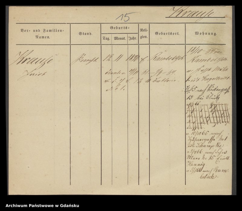 image.from.unit.number "Karty meldunkowe: Krause Ida - Krause Johann"