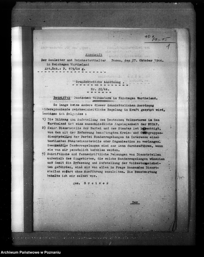 Obraz 5 z jednostki "Deutscher Volkssturm im Reichsgau Wartheland"