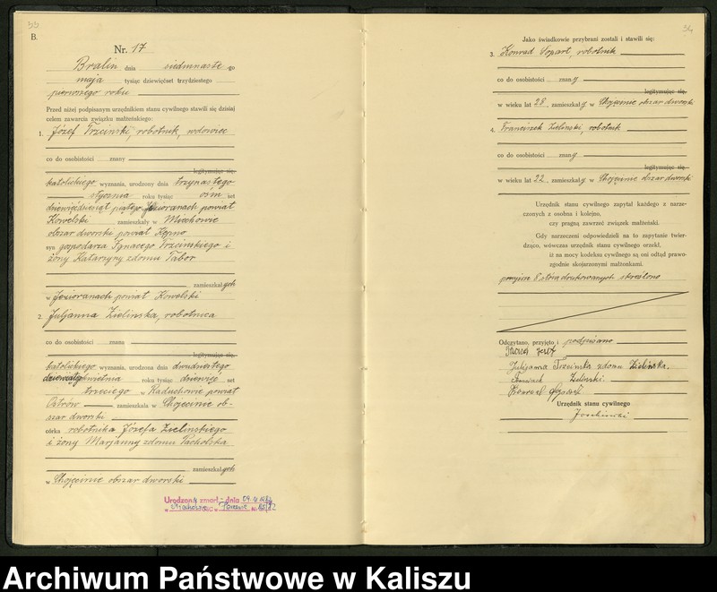 Obraz 20 z jednostki "[Księga małżeństw]"