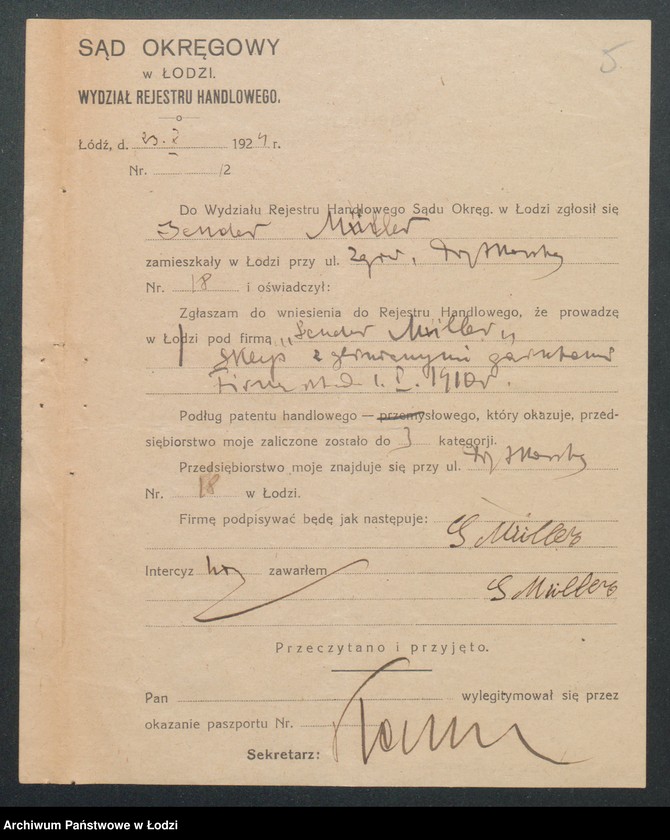 Obraz 7 z jednostki "Sender Müller – sprzedaż gotowych ubrań"