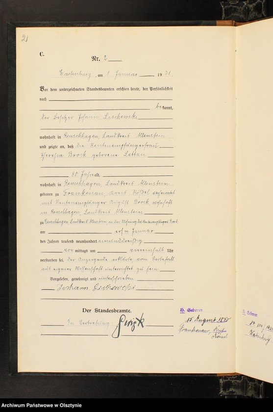 image.from.unit.number "Sterbe-Haupt-Register Nr 1 - 110"