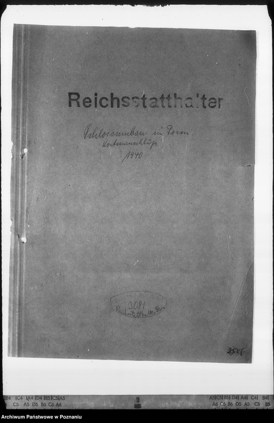 Obraz 4 z jednostki "Schlossumbau in Posen. Kostenanschläge"