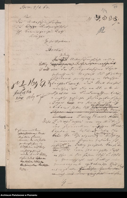 Obraz 19 z jednostki "A. betr. Alexander von Guttry, Gutsbesitzer auch Johann Kurzyna in Paris"