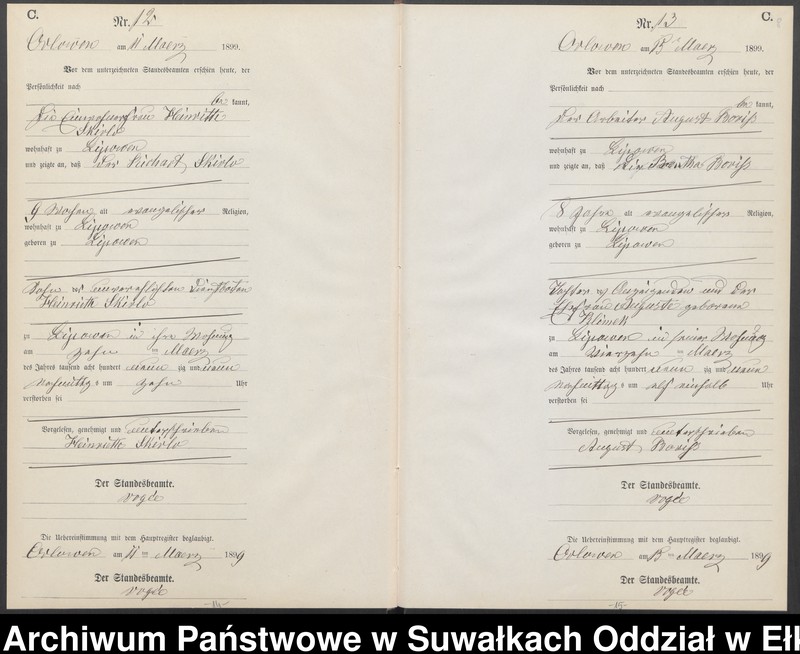 image.from.unit.number "Sterbe-Neben-Register des Preussischen Standes-Amtes Orlowen Kreis Loetzen"