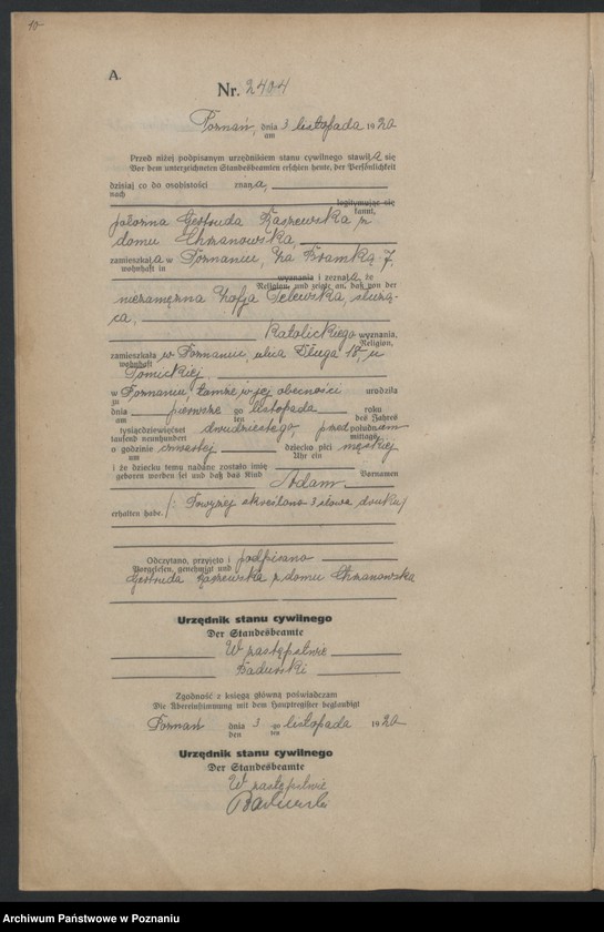 Obraz 12 z jednostki "Księga urodzeń odpis tom VII [Rejestr poboczny urodzeń]"