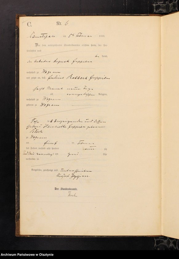 image.from.unit.number "Sterbe-Haupt-Register Nr 1 - 111"