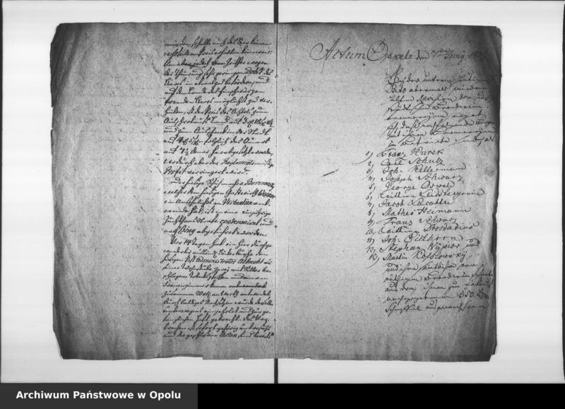 Obraz 6 z jednostki "Acta des Magistrats zu Oppeln von Monatlichen Zeitungs Berichte der Preiss Tabelle und diesfällige Corespondence Vol. XI angefangen im Juny 1806 bis ult[imo] Dec[ember] 1810"