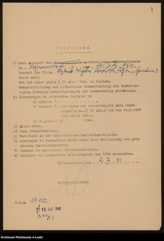 Obraz 6 z jednostki "Lejbuś Wigdor Lewental – sprzedaż chustek"