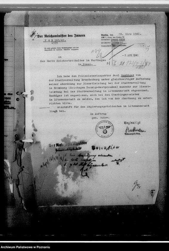 Obraz 9 z jednostki "Raebiger, Paul - komisarz obwodowy"