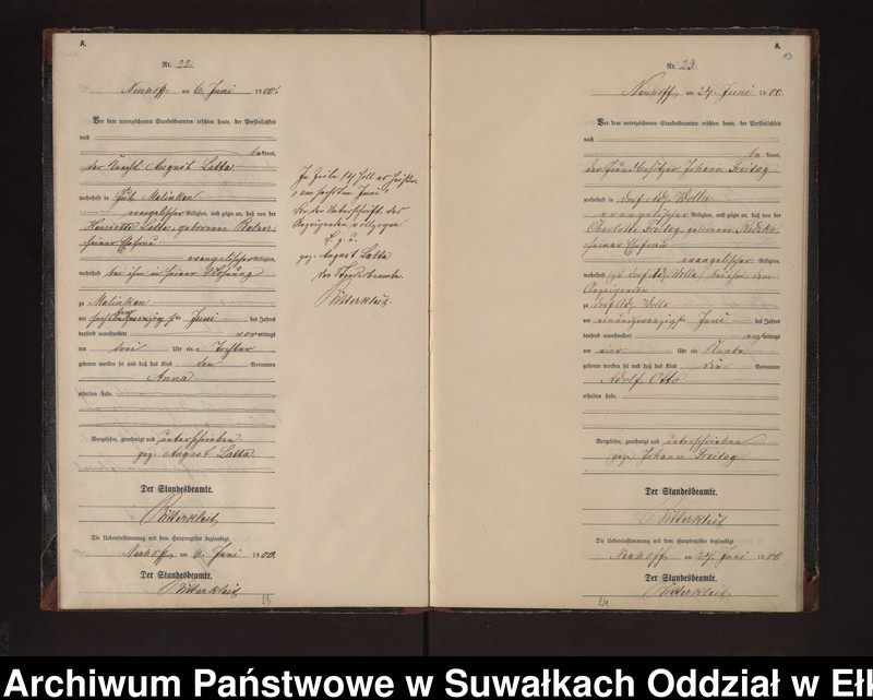 image.from.unit.number "Geburts-Neben-Register des Preussischen Standes-Amtes Neuhoff Kreis Loetzen"