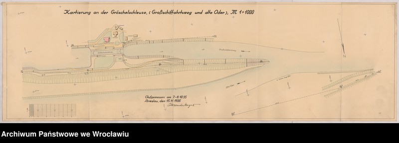 image.from.unit.number "Kartierung an der Gröschelschleuse (Großschiffahrtsweg und alte Oder)"