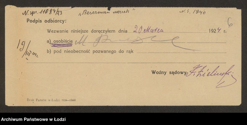 Obraz 8 z jednostki "Moszek Beserman- sprzedaż szczotek, walizek i szpagatów"