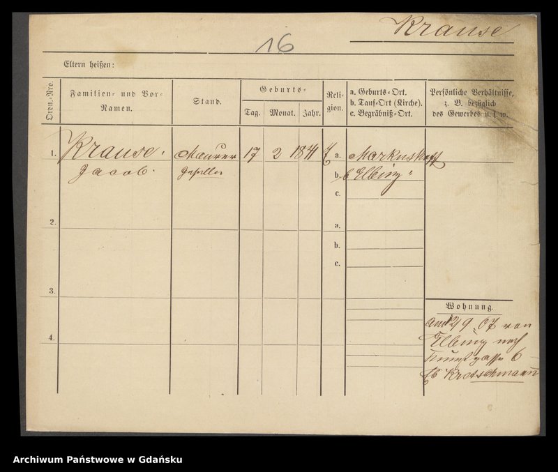 image.from.unit.number "Karty meldunkowe: Krause Ida - Krause Johann"