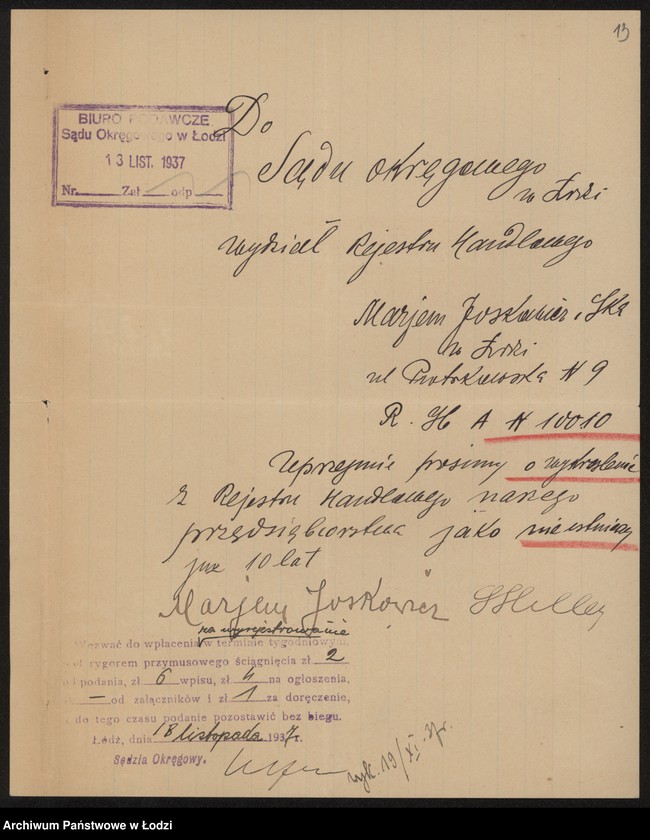 Obraz 15 z jednostki "Marjem Jaskowicz i s-ka – sprzedaż galanterii robót ręcznych"