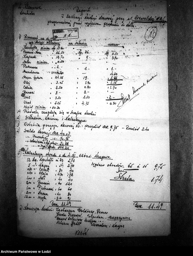 Obraz 16 z jednostki "[Kuchnie przy ul. Ciesielskiej 2, 9, 18. Działalność kuchni, personel, konsumenci, kontrole]"