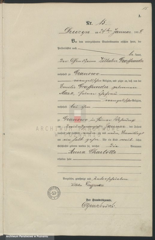 image.from.unit.number "Księga aktów urodzenia"