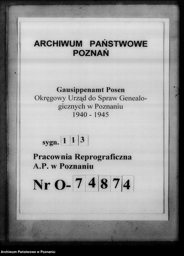 Obraz 1 z jednostki "[Korespondencja w sprawach organizacyjnych]- Sippenamt für Stadt- und Landkreis Leslau [Włocławek, województwo bydgoskie]"