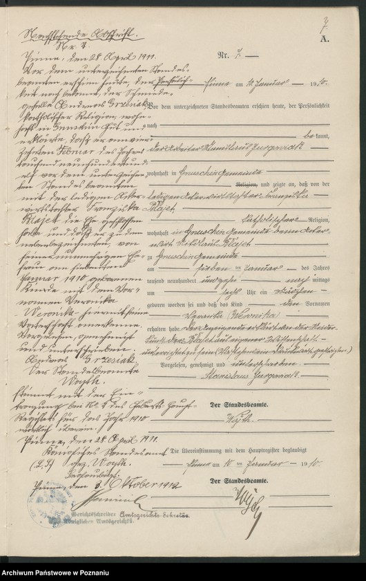 Obraz 10 z jednostki "Geburts-Neben-Register"