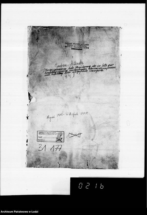 Obraz 4 z jednostki "Korrespondenz betr.Versicherung der im Getto zur Konfektionierung umlaufenden Wehrmachtsuniformen und Aufstellung über ausgeführte Transporte."