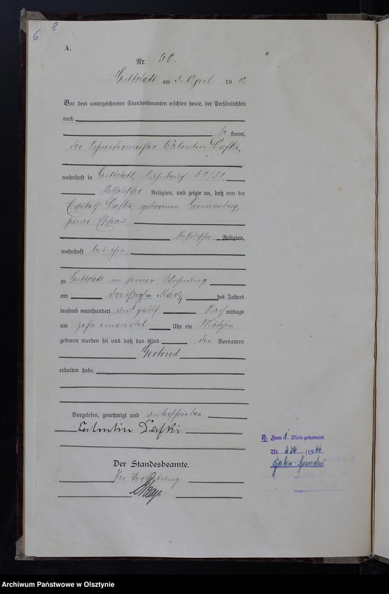 image.from.unit.number "Geburts-Neben-Register Nr 43-151"