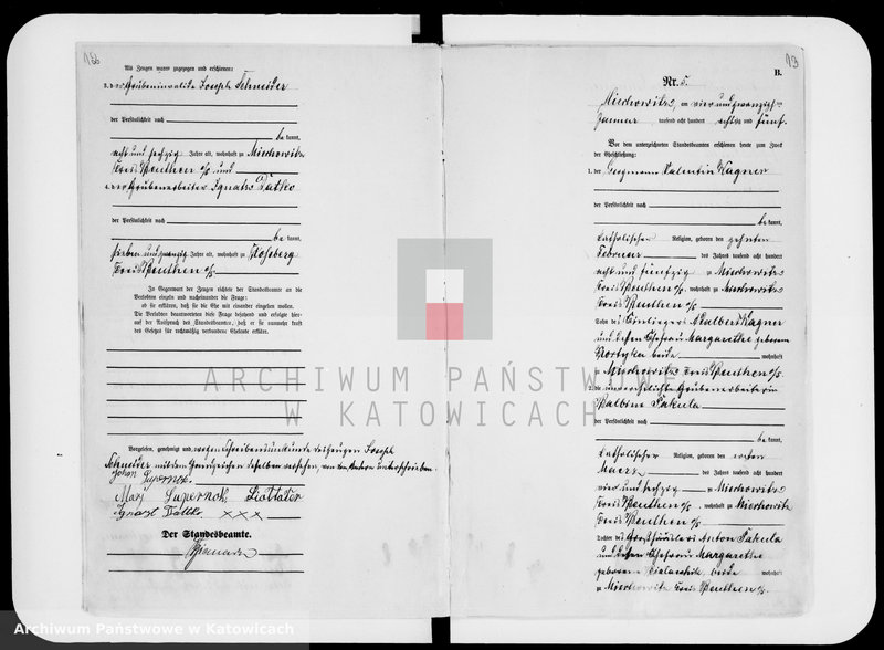 image.from.unit.number "Księga małżeństw za rok 1885 [nr 1 - 88]"