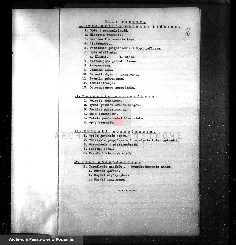 Obraz 6 z jednostki "Plan urządzenia gospodarstwa leśnego dla lasu majętności Pniewy powiat szamotulski 1937-1947"