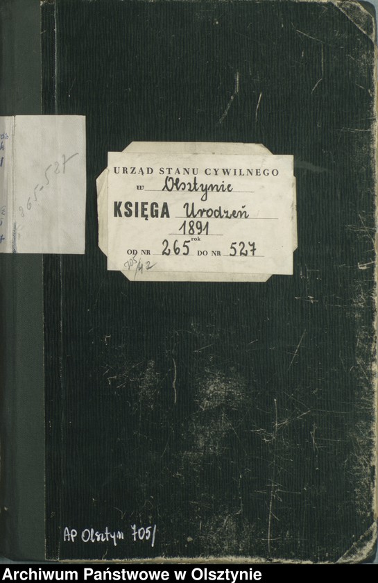 image.from.unit.number "Geburts-Haupt-Register Tom II,Nr 265 - 527"