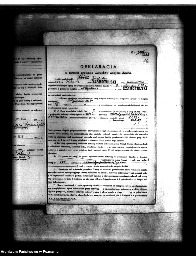image.from.unit.number "Orzeczenie wojewody poznańskiego, zatwierdzenie projektu parcelacji majątku Młynkowo powiatu szamotulskiego"