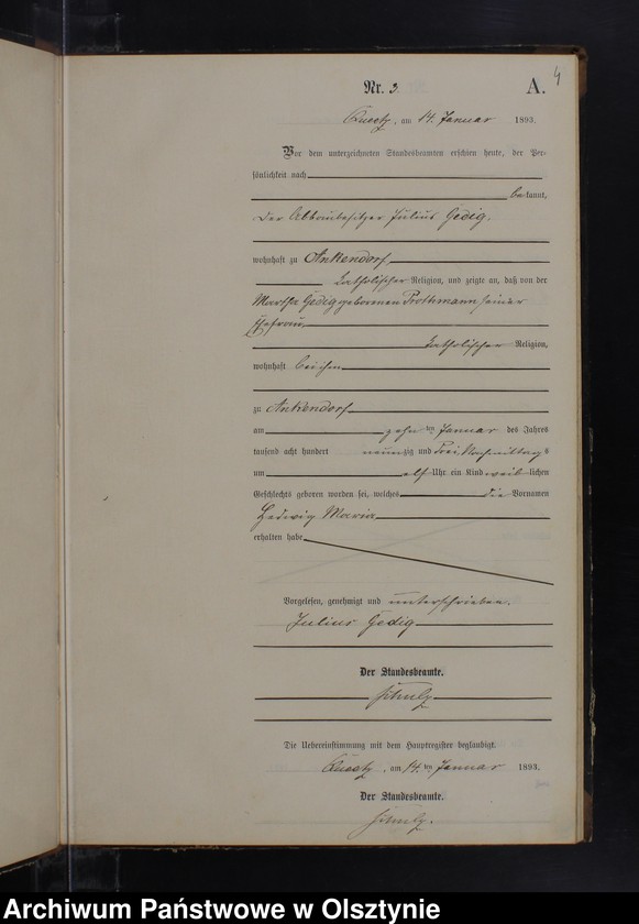 Obraz 6 z jednostki "Geburts-Neben-Register Nr 1 - 86"