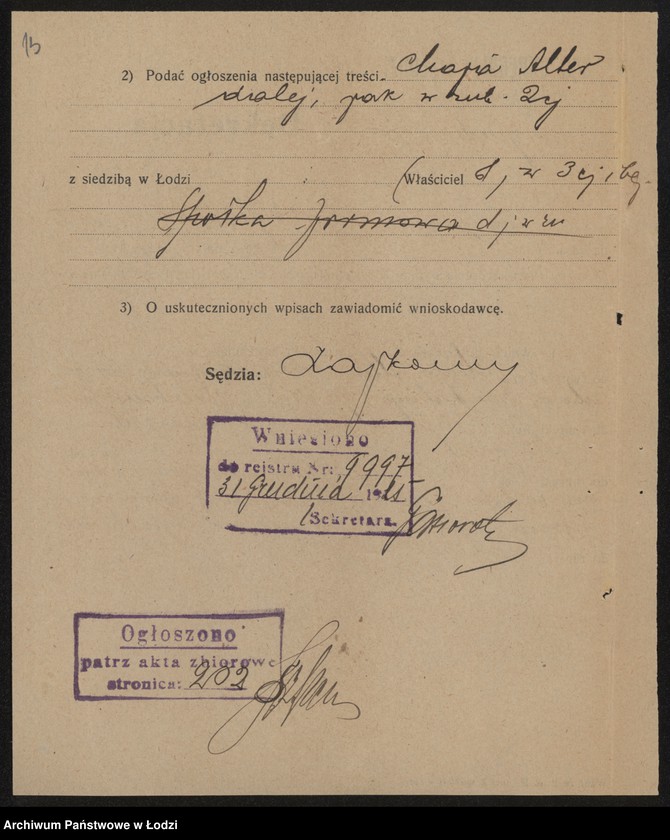 Obraz 15 z jednostki "Chaja Alter- drobna sprzedaż starego żelaza"