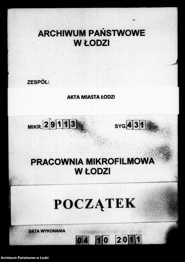 Obraz 1 z jednostki "Dziennik korespondencyjny urzędu municypalnego miasta Łodzi na rok 1842"