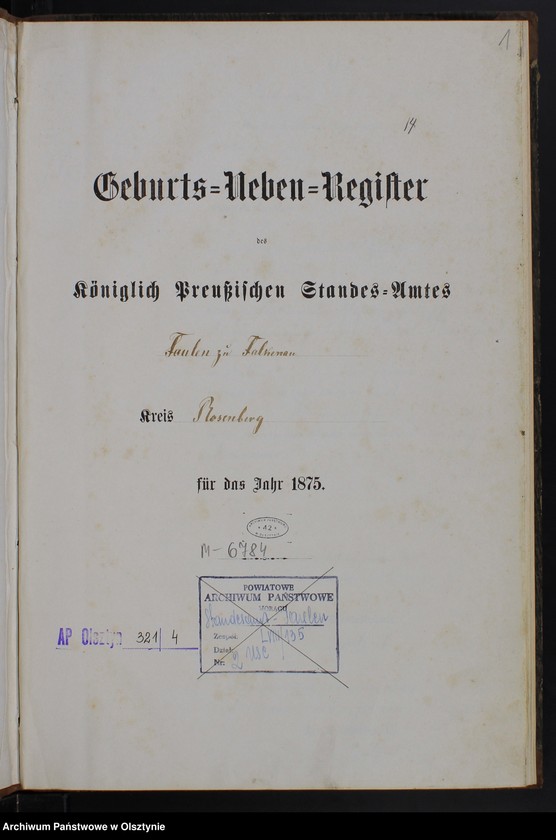 Obraz 3 z jednostki "Geburts-Neben-Register Nr 1 - 50"