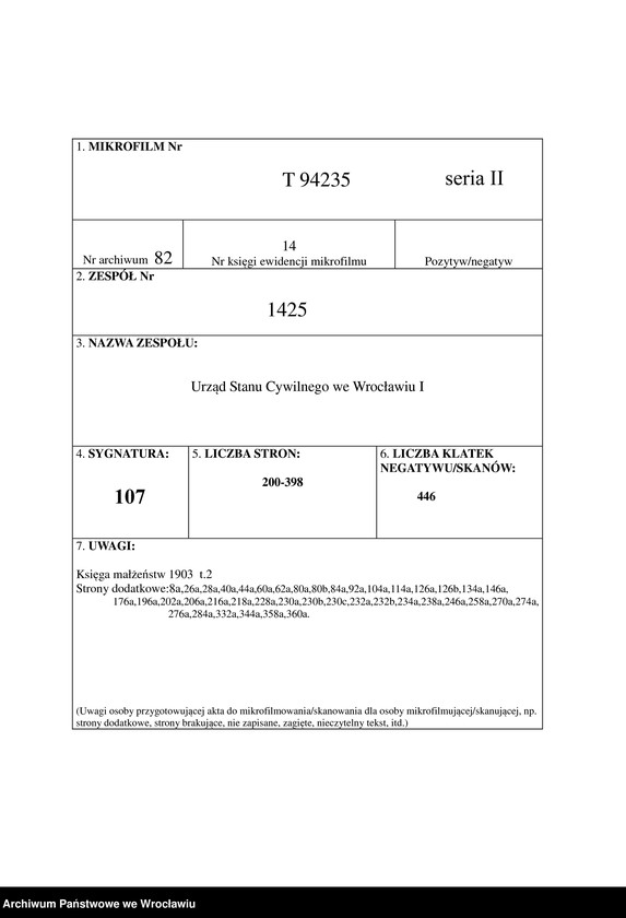 image.from.unit.number "Heiraths-Neben-Register Breslau I 1903 Band 2"