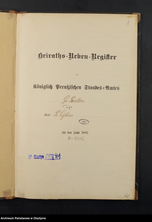 image.from.unit.number "Heiraths-Neben-Register Nr 1 - 22"