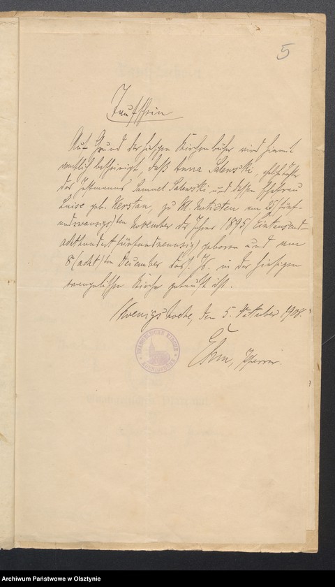 image.from.unit.number "Taufscheine, Gebursurkund und Konfirmanteb Tabelle"