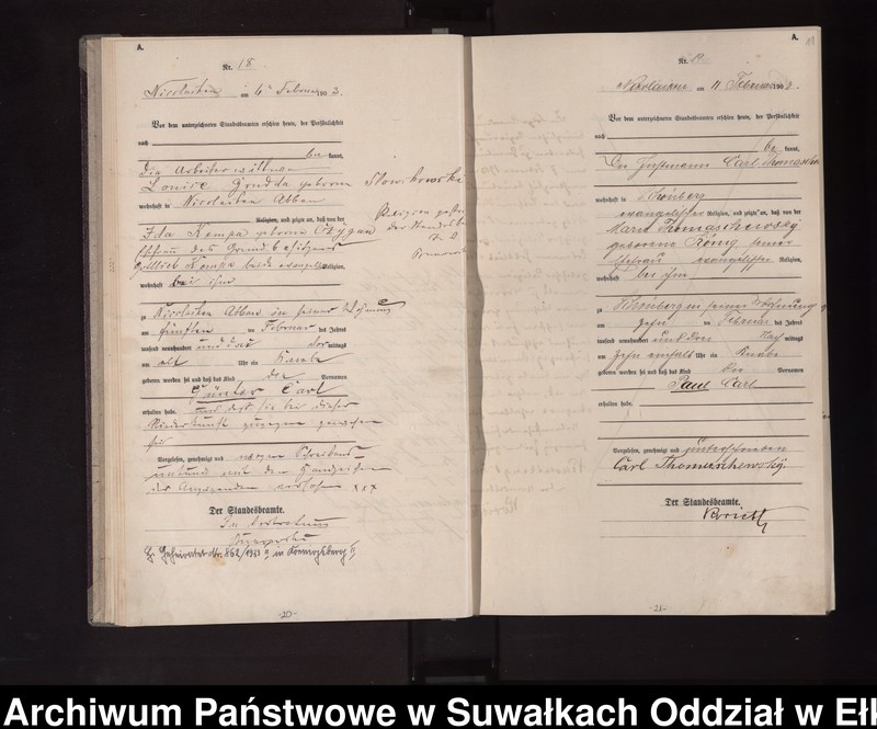 image.from.unit.number "Geburts-Haupt-Register des Königlichen Preussischen Standes-Amtes Nikolaiken Kreis Sensburg"