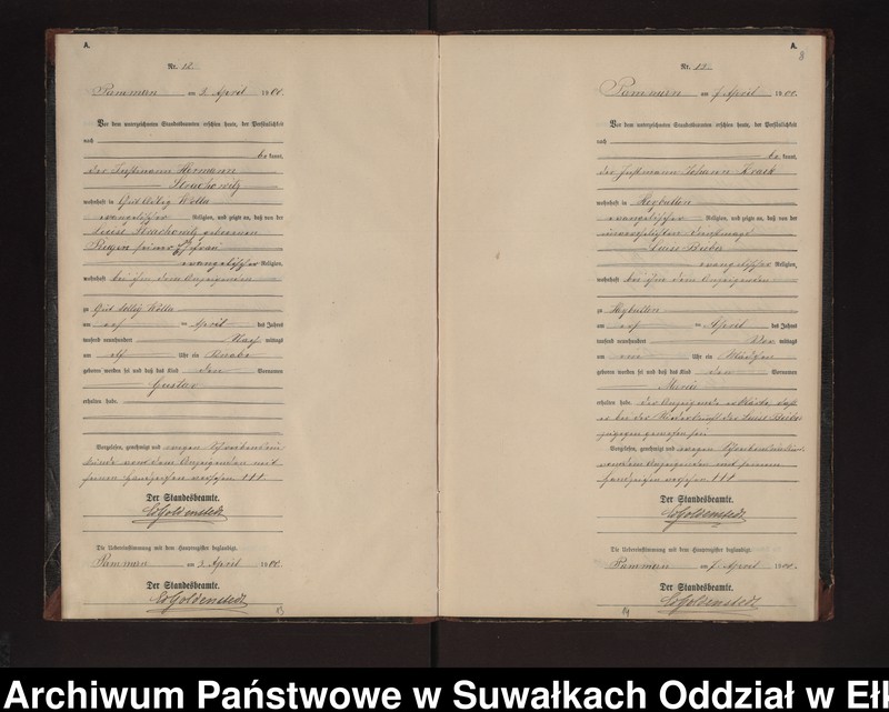 image.from.unit.number "Geburts-Neben-Register des Preussischen Standes-Amtes Neuhoff Kreis Loetzen"