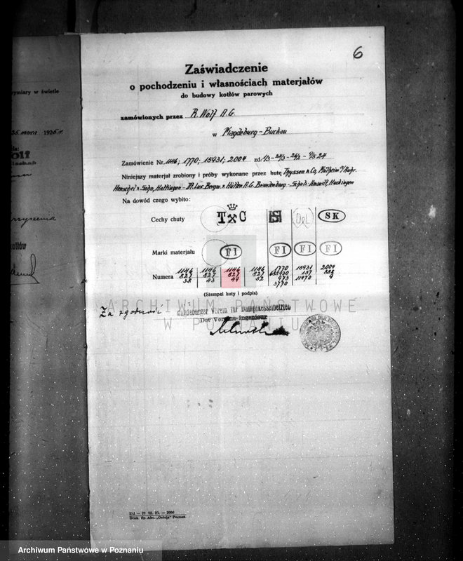 Obraz 10 z jednostki "Fabryka maszyn i urządzeń gorzelnianych J. Dziabaszewskiego i Ska w Poznaniu nr woj. 5829"