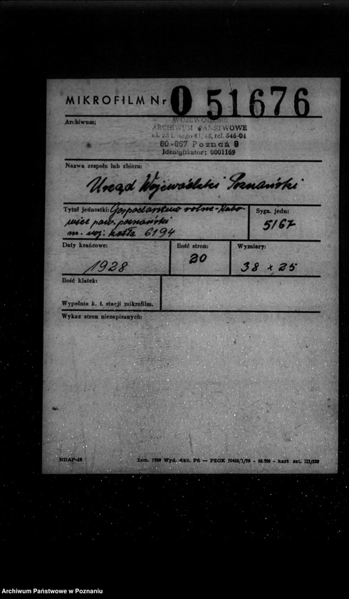 Obraz 2 z jednostki "Gospodarstwo rolne Rabowice powiat poznański nr woj. kotła 6194"