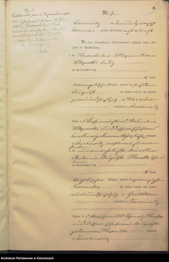 Obraz 16 z jednostki "Księga małżeństw nr 1 – 134"