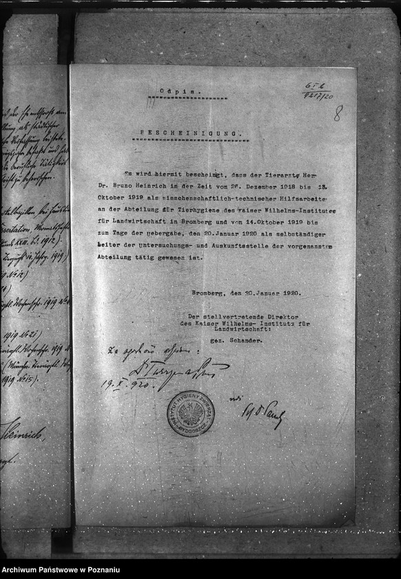 Obraz 12 z jednostki "Sprawy osobowe Państw. Naukowy Instytut Rolniczy w Bydgoszczy [personalne ogólne]"