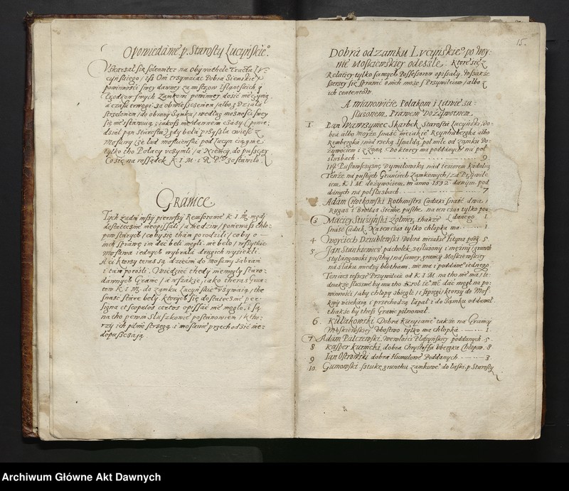 image.from.unit.number "Rewizya Inflatska dotycząca starostwa Lais i Felińskiego oraz Zamkow różnych ... Lucyn, Taurus, Wandel, Kircholm, Lenowarth, Kokenhausen, Lais, Aszkarod, Rzeczyca, Felin, Helmeth ci Dóbr do Zamku Dynemburskiego ... ."