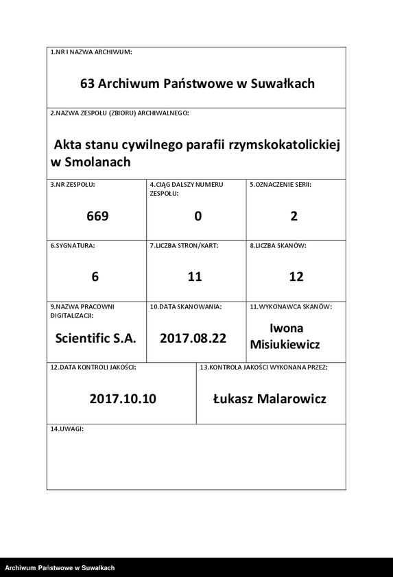 image.from.unit.number "Dokumenty k" bračnym" aktam" Smolânskago Rimsko-Katoličeskago Filὶala c" 1913 goda."